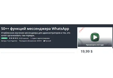 Udemi 50++ функций мессенджера WhatsApp слив