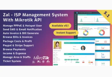 CodeCanyon Zal v5.2.1 NULLED - система управления интернет-провайдером с Mikrotik API слив
