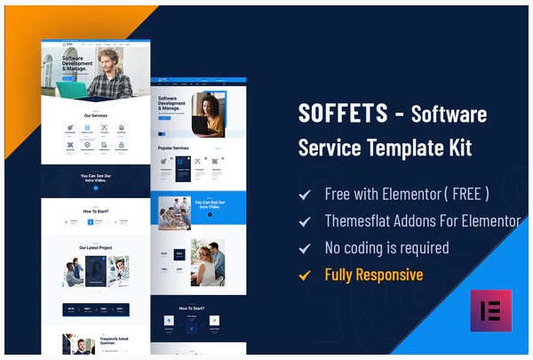 Themeforest Soffets - Software & IT Service Elementor Template Kit слив курса