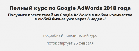 Полный курс по Google AdWords 2018 Константин Сентищев слив курса