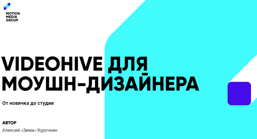 Алексей «Зима» Курочкин VideoHive для моушн-дизайнера. От новичка до студии 2019 слив курса