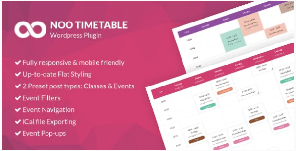 CodeCanyon Noo Timetable v2.0.6.3 - адаптивный плагин календаря для WordPress 2020 слив курса