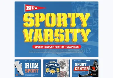 Elements.Envato Sporty Varsity Font 92021 слив