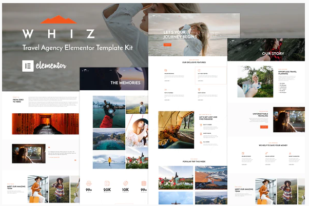 Themeforest Whiz - Travel Agency Elementor Template Kit слив курса